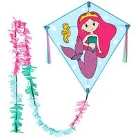 Wolkenstürmer Flug-Drache Kinderdrachen ab 3 Jahre Ready to Fly Outdoor Kite 75 cm, (Flugspielzeug Jungen Mädchen Rautendrachen mit Puschelschwanz, 1-tlg), Klassischer Kinderdrachen flugfertiger Rautendrachen Eddy ab 3 Jahre