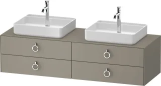 Duravit White Tulip Konsolenwaschtischunterbau wandhängend Stein Grau Seidenmatt 1600x550x408 mm - W WT4996B92920000