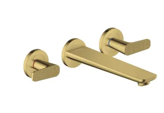Hansgrohe 3-Loch Fertigset Wannemisch.Wand Unterputz Axor Citterio C Cubic cut polished gold optic 49483990