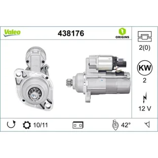 Valeo Anlasser 2,0 kW Audi Seat Skoda VW 438176