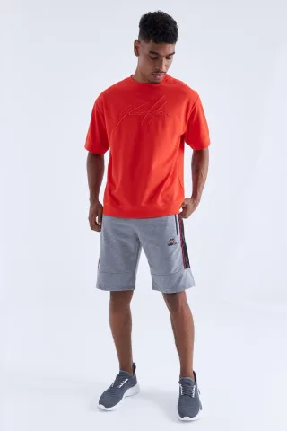 Herren gestreifte Jersey-Shorts