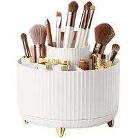 FELIXLEO Make-Up Organizer 360 Drehbarer Make up Organizer 5 Fächer für Schminktisch Weiß, 1-tlg.