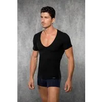 DOREANSE V-Shirt Herren Slim Fit T-Shirt mit tiefem V-Ausschnitt 2820