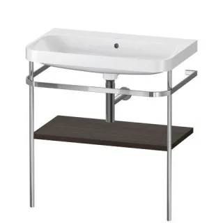 Duravit Happy D.2 Plus c-shaped Set mit Metallkonsole Nussbaum gebürstet Matt 775x490x850 mm - HP483 HP4837N6969