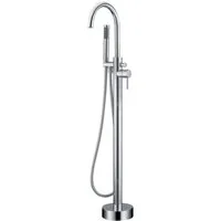 HOME DELUXE Standarmatur SKY & MOON (Komplettset, inkl. Handbrause & Flexschlauch) Standarmatur für freistehende Badewannen, Badewannenarmatur