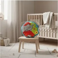 MTOnlinehandel Dekokissen Benjamin Blümchen 36x34 cm, weiches Kuschelkissen für kleine Fans, Fröhliches Motiv für Kinder – ideal zum Kuscheln und Spielen