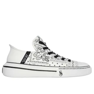 Skechers - "Snoop Dogg" Bandana Muster Sneaker für Herren (Weiß/Schwarz)