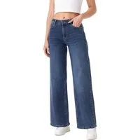 Ital-Design Weite Jeans Weite Jeans für Damen – Komfortabel und Stilvoll im Alltag (90861208) Used-Look Stretch High Waist Jeans in Blau