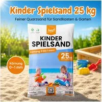 Best for Kids Spielsand Quarzsand für Sandkästen, dekorativ, sauber und hygienisch (Spielsand, 1-St., Sackware (verschiedene Gewichtsgrößen verfügbar), TOP Qualität, doppelt gesiebt, hygienisch geprüft, keimfrei