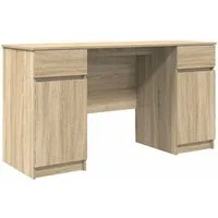 vidaXL Schreibtisch Schreibtisch Sonoma-Eiche Holzwerkstoff 140 x 49 x 76 cm (1-St)