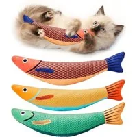 FELIXLEO Tierkuscheltier Katzenspielzeug Set 3er Fisch Kicker Weiches Interaktives für Katzen, (1-tlg)