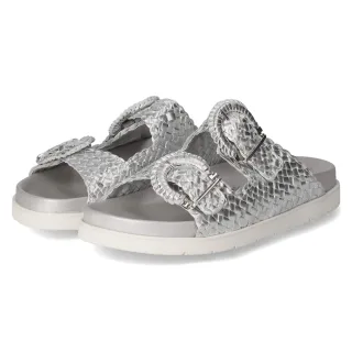Sioux Pantoletten JAMESCHA 701  Silber - Gr. 38 -  Echt Leder