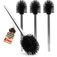 BigDean WC-Reinigungsbürste Silikon Klobürste – Silikon WC Bürste im 4er Set, Toilettenbürste, Alle Toiletten, (Set, 1-tlg., 4 teiliges set), WC Ersatzbürste, Flexibel, Antibakteriell, Schnelltrocknend