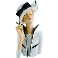 formano Dekofigur Deko Büste Dame modern Dekofigur Frauenbüste Handbemalt 28 cm