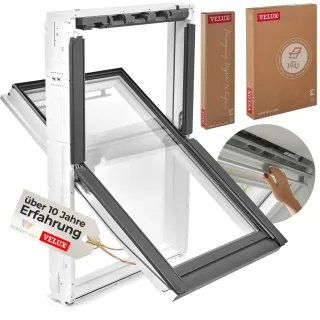 All-in-1 VELUX Dachfenster Kunststoff dreifach Verglasung Energie Uw 1,0 W/m²K - Förderfähig 78 x 118