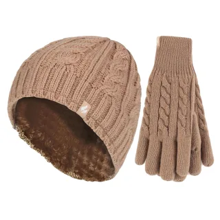 Damen Fleecegefüttertes Thermohut- und Handschuhe-Set für den Winter