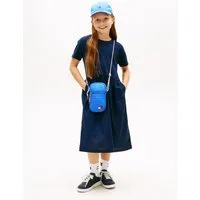 Tommy Hilfiger Jerseykleid MIX MEDIA DRESS SHORT SLEEVE Kinder bis 16 Jahre, geraffte Taille, Relaxed Fit
