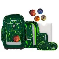 ergobag Schulranzen maxi Set (6-tlg., 6-teiliges Set), größenverstellbares Rückensystem