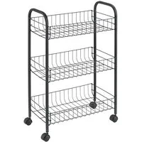 Metaltex Rollwagen Lugano Lava, (1 St), Industrial Look, 3 Etagen