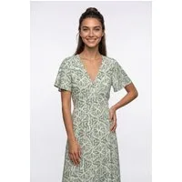 Vero Moda Sommerkleid VMMENNY SS 7/8 V-NECK DRESS WVN GA Viskose