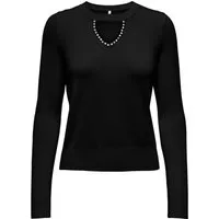 ONLY Rundhalspullover ONLVENICE LIFE LS PEEKABOO BLING CC KNT