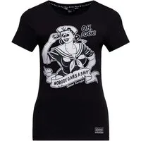 QueenKerosin Print-Shirt Nobody Gives a Shit (1-tlg) mit Retro-Artwork
