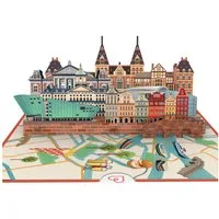 papercrush Geburtstagskarte Amsterdam Pop-Up Karte