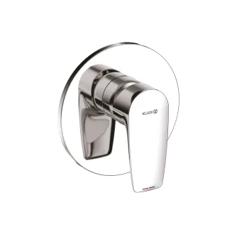 KLUDI PURE&SOLID Unterputz-Brause-Einhandmischer, Feinbau-Set mit Funktionseinheit chrom 347550575