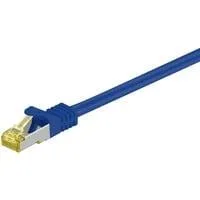 RJ-45 Patchkabel Cat 6.a S/FTP (PIMF), mit Cat.7 Rohkabel blau, 2 Meter, 500 MHz