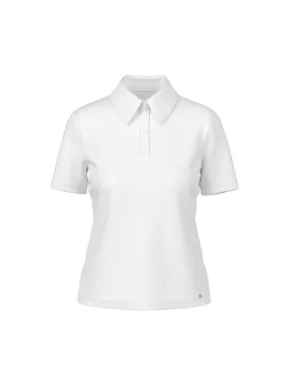 Marc Cain Additions - Poloshirt aus Baumwollstretch white - Gr. - 42