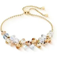 COEUR DE LION Armband Schmuck Geschenk Edelstahl Dancing Crystals Würfelkette, Made in Germany - mit Swarovski® Kristall