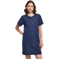 urbandreamz Jerseykleid Damen Kleid Shirt Tee Dress Shirt Mittel Lang Rundhals