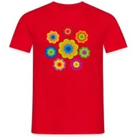Spreadshirt T-Shirt 70er Jahre Hippie Flower Power Kostüm Blumen Fasching Männer T-Shirt (1-tlg)