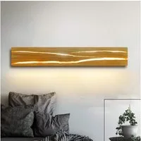 Nettlife Wandleuchte Innen Holz Holzmaserung Natürlichkeit, LED fest integriert, Warmweiß, Schlafzimmer Flur Treppe