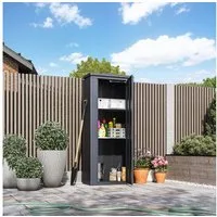Weide Mehrzweckschrank Gartenschrank 600 L Anthrazit aus Stahl in Anthrazit