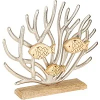 Florists Products Dekofigur Tischdeko Maritim Koralle Fische Holz Metall 30cm
