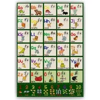 Tigerlino Poster Alphabet Lernposter ABC Kinderzimmer Wandbild Lernhilfe Kindergarten