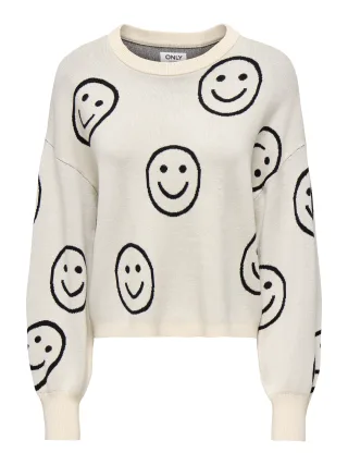 ONLY - ONLMONTANA LS JQ O-NECK CC KNT Birch - Gr. - L