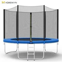 HomeMiYN Gartentrampolin Garten Trampolin mit Sicherheitsnetz – Outdoor Kinder Trampolin, Schutzrand schwarz,mit sicherheisnetz