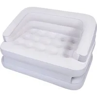 Avenli Luftsofa aufblasbares Sofa 198 x 138 x 62 cm, (Einzelpack, 1-tlg., Inklusive Reparaturaufkleber), wandelbar zum Doppel Luftbett aufblasbar, weiß-grau