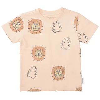 STACCATO - Kn.-T-Shirt, oversized light apricot aop - Gr. - 110