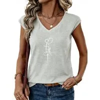 PYLIKE Tanktop Damen Elegant Achselhemd mit Liebe Druck bequemes Tanktop Bequem für Freizeit und Büro,Strandurlaub
