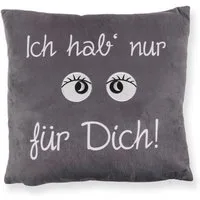Haus und Deko Zierkissen Nicki Kissen samt weich incl. Füllung 40x40 cm Kissenbezug Stickerei, (1 St)