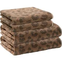 Erwin Müller Handtuch Frottier-Set "Leo" 4-teilig, Frottier/Jacquard, Walk-Frottier Ornamente/gemustert: Leo