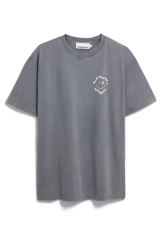 Armedangels - T-Shirt mit Print grau - Gr. - L