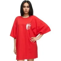 Worldclassca T-Shirt Worldclassca Oversized Print STRAWBERRY T-Shirt Sommer Oberteil PRINT - ERDBEERE - STRAWBERRY