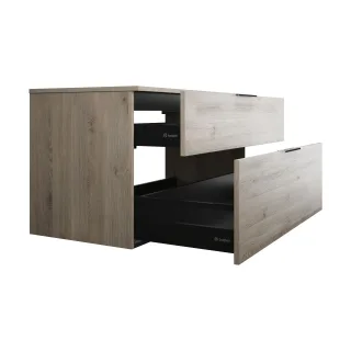 Burgbad Waschtischunterschrank Eqio 619x1200x550 Eiche Dekor Flanelle, WXXI120RF2632 WXXI120RF2632