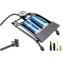 alca Luftpumpe 2-Zylinder Hochleistungs-Fußpumpe + Manometer (1-tlg)