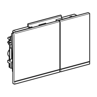Geberit BetPl. Omega60, für 2-Mengen-Sp. 243118SJ1 Glas schwarz ET