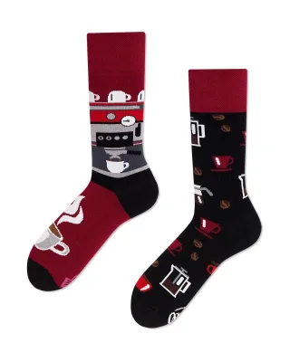 many mornings - Socken DARK ESPRESSO schwarz/rot/braun - Gr. - 38